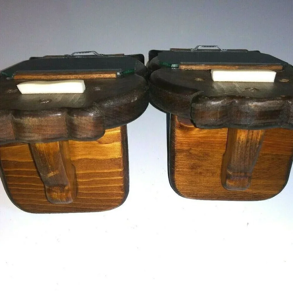2 VTG rustic Wood Shelves Owl shelf /sconces 8.5